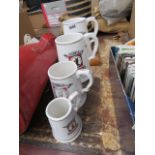 Four graduated Whitbread ale mugs