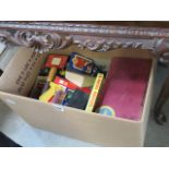 Box of board games and puzzles