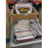 Two boxes containing vinyl records