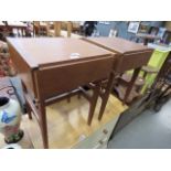 5018 - A pair of teak single drawer bedside cabinets