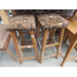 Pair of beech stools