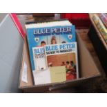 A box containing Blue Peter annuals