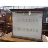 A Cadbury's chocolate glazed display cabinet