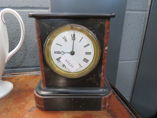 Small marble mantle clock