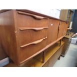 Teak sideboard with drawers to the side