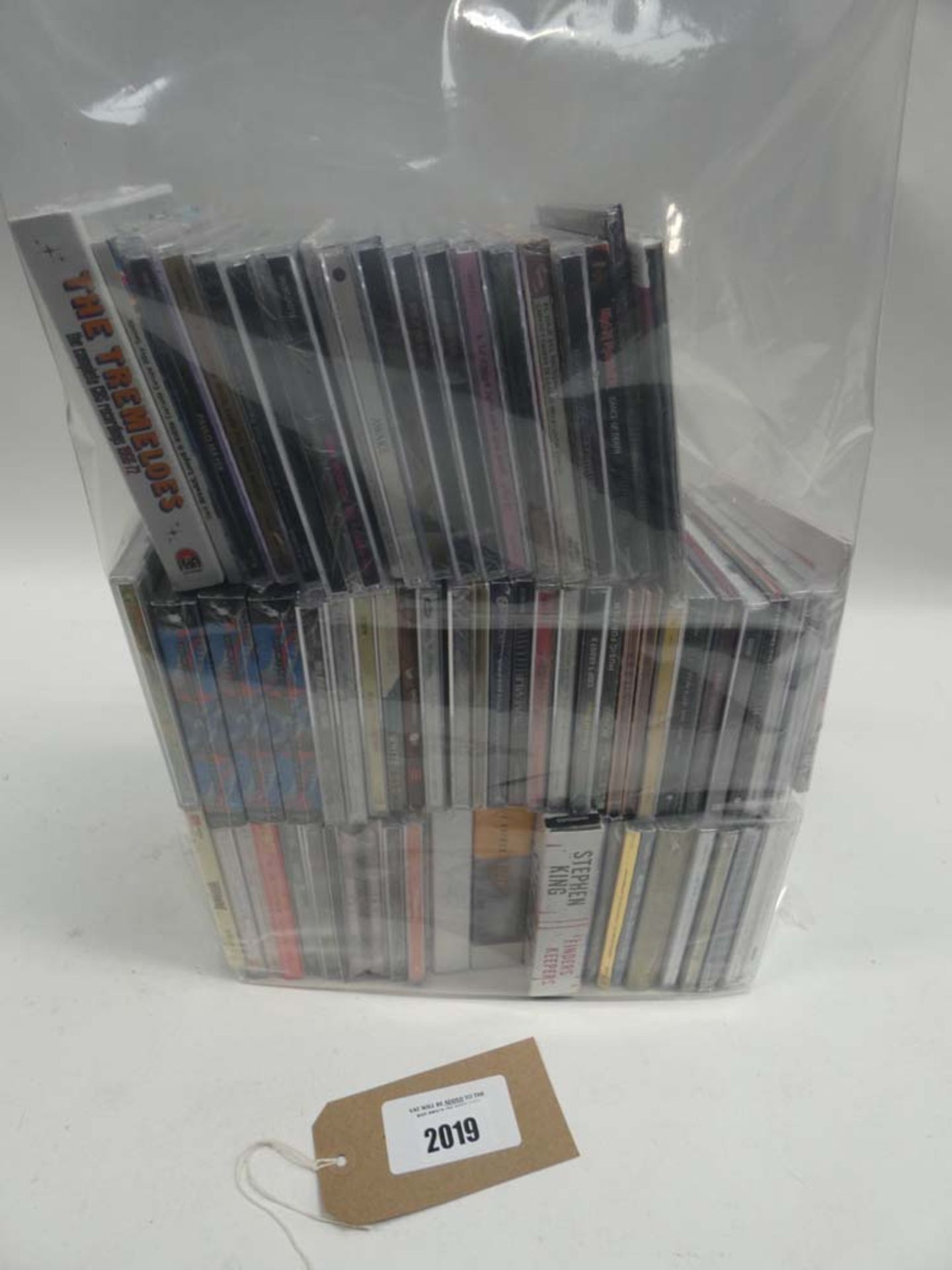 Bag containing quantity of various music CD albums