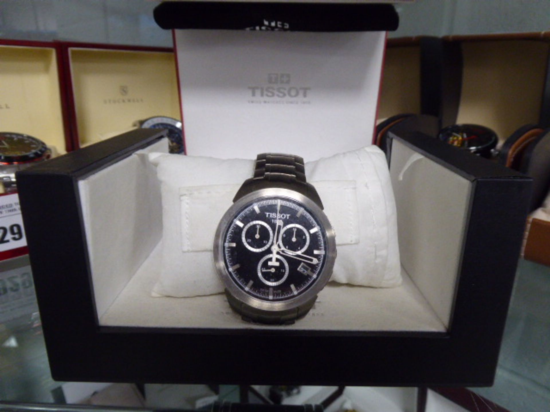 Tissot stainless steel strap wristwatch with box
