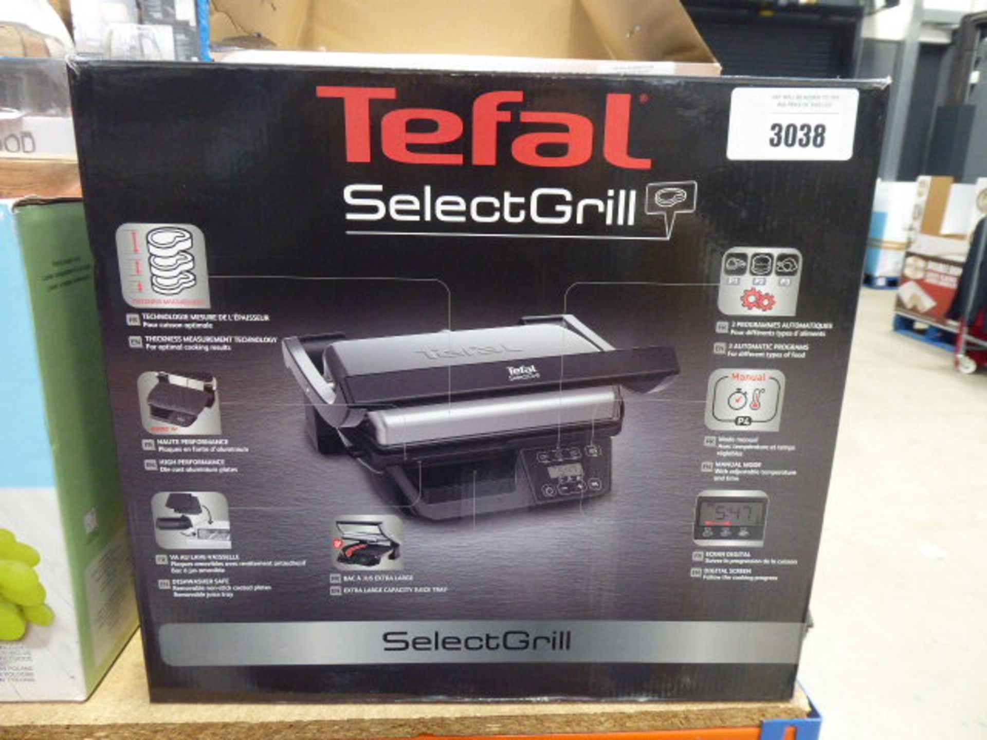 Boxed Tefal select grill