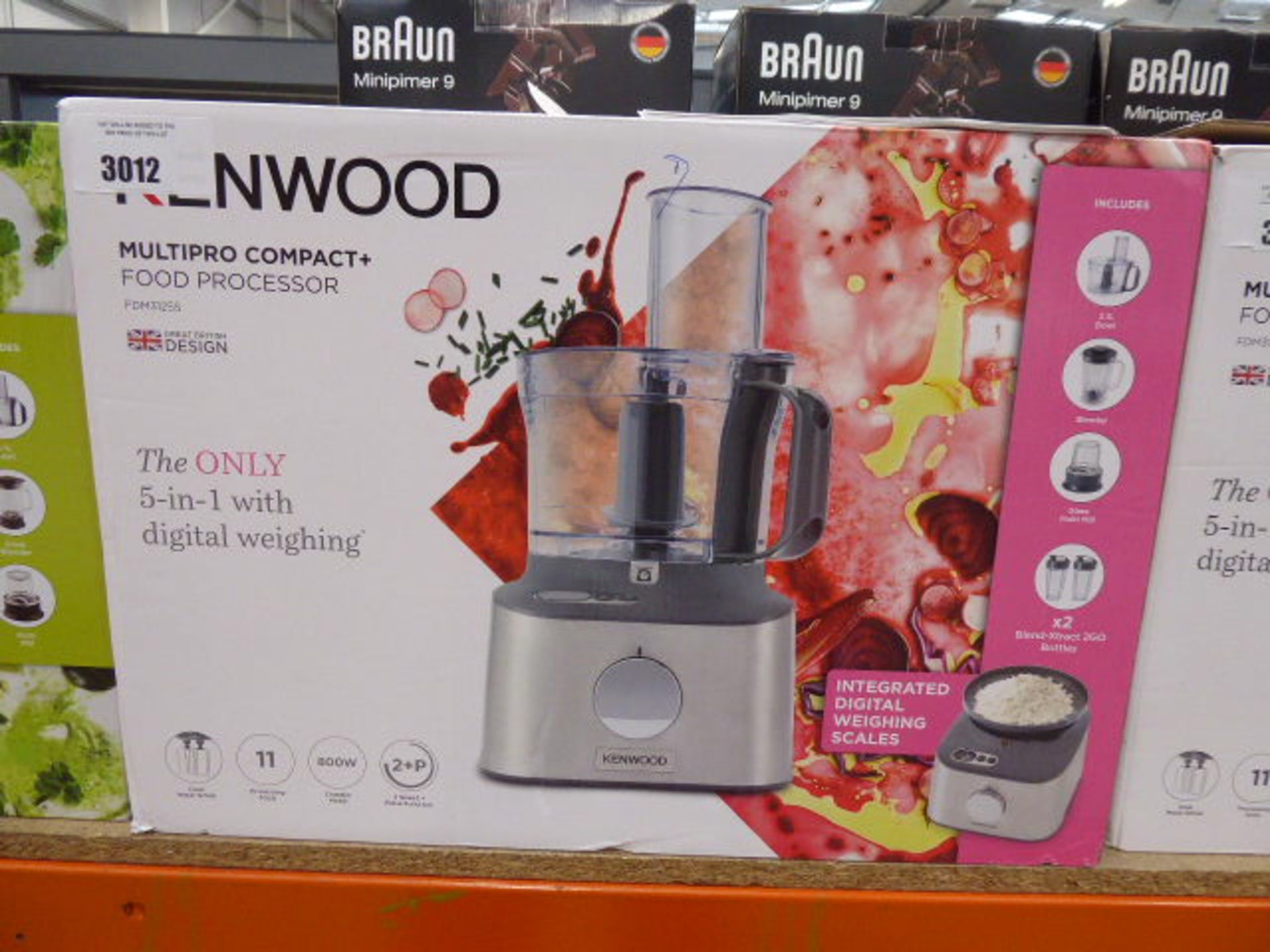 Boxed Kenwood multi pro compact plus food processor