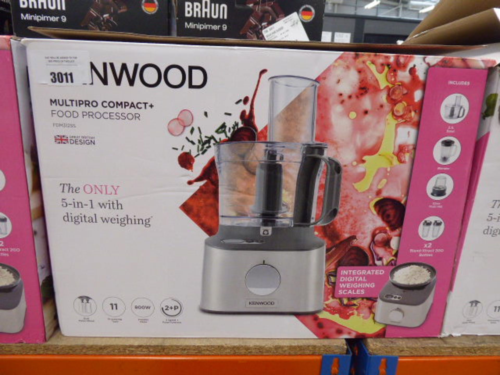 Boxed Kenwood multi pro compact plus food processor