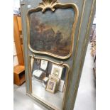 Large painted panel with mirror under