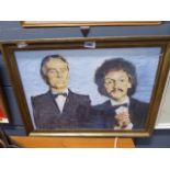 Oil painting of cannon and ball