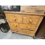 Pine chest of two over two drawers