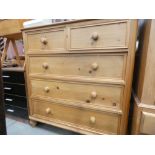 Pine chest of 2 over 3 drawers