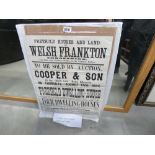 An auction poster dated August 1884