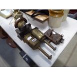 2 chimney jacks, flat iron, door lock with key