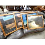 4 photographic print posters 'The Sea Desert' and 'Lake Scenes'