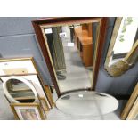 Rectangular mirror plus and oval beveled mirror