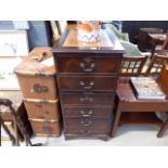 Reproduction mahogany 3 drawers filing cabinet