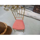 Brass effect bedroom chair