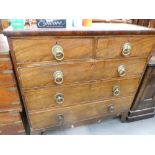 Victorian mahogany chest of 2 over 3 drawers