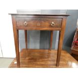 Georgian mahogany single drawer side table