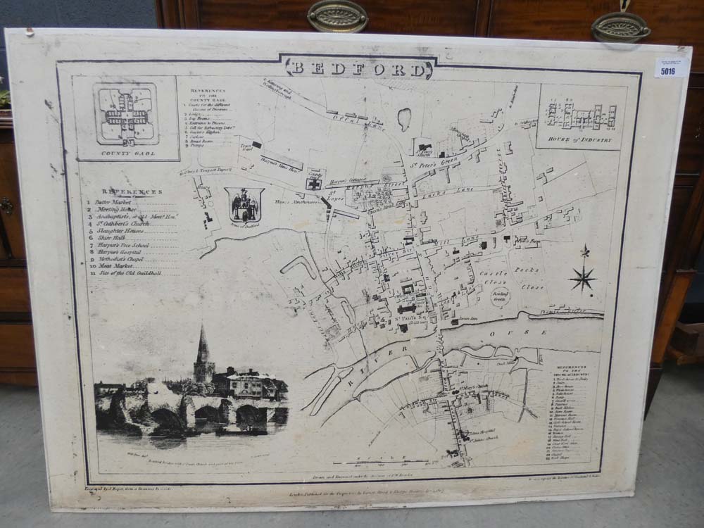 Modern map of Bedford