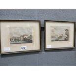 A pair of framed and glazed engravings of Bedford Bridge