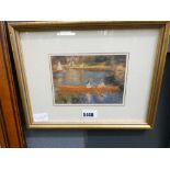 (16) Renoir print 'Figures in rowing boat', c.o.a to reverse