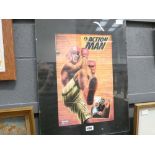 Framed Action Man poster