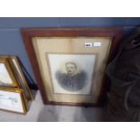 Framed and glazed photographic print of a British soldier