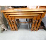 Pine nest of three tables