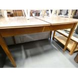 5374 - A teak extending dining table