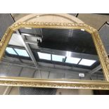 Overmantle in ornate gilt frame