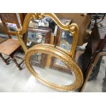 Four Mirrors in guilt and walnut frames