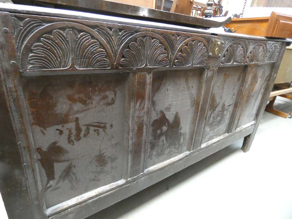 A large oak coffer