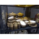 Cage containing a quantity of Denby crockery