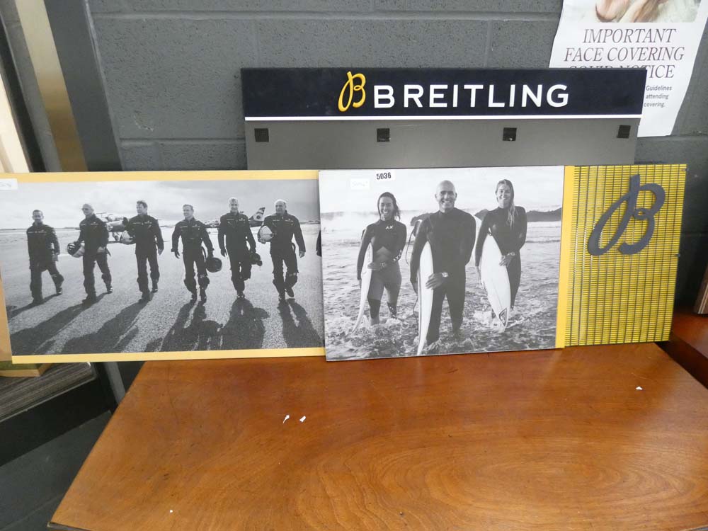 (1) A display shop sign depicting Breitling advertising metal signs - Image 3 of 3