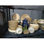 (8) Cage containing Denby crockery, to include: stoneware, jug, china, plates and bowls