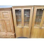 Glazed oak display cabinet