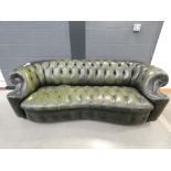 Green leather effect Chesterfield sofa* Collector's Item See Soft Furnishing Policy