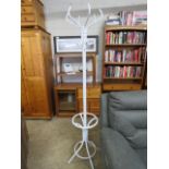 Modern white metal hat and coat stand