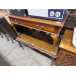 (2145) 2 similar mahogany coffee tables