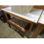 (2035) Small rectangular white top table