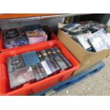 3 boxes of various DVDs and VHS incl. Sex and the City, Buffy, X-Files, Babylon 5, etc. (many in