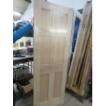 Packaged 6 panel oak door