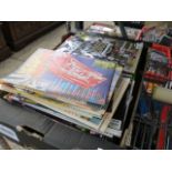 Tray of music magazines