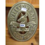 Brass Whitbread plaque