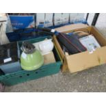 (2361) 2 crates of mixed household goods incl. tennis rackets, kettle, etc.