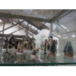 Collection of Lilliput Lane style Christmas scenery